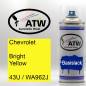 Preview: Chevrolet, Bright Yellow, 43U / WA962J: 400ml Sprühdose, von ATW Autoteile West.